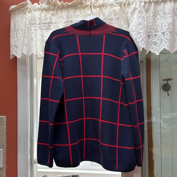 Cardigan blue and red - Picture 2 of 2